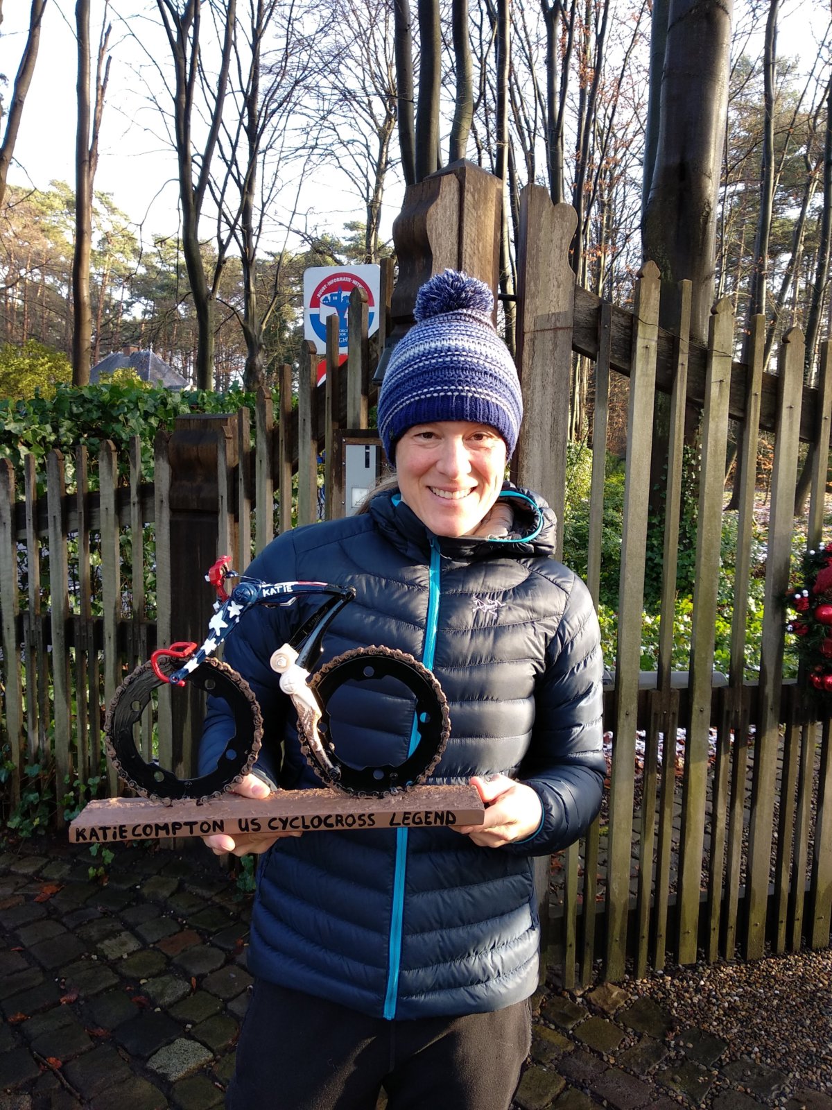 15 Times USA National Cyclo Cross Champion Katie Compton With Cyclist USA Cyclo Cross Created By Hubert Van Soest