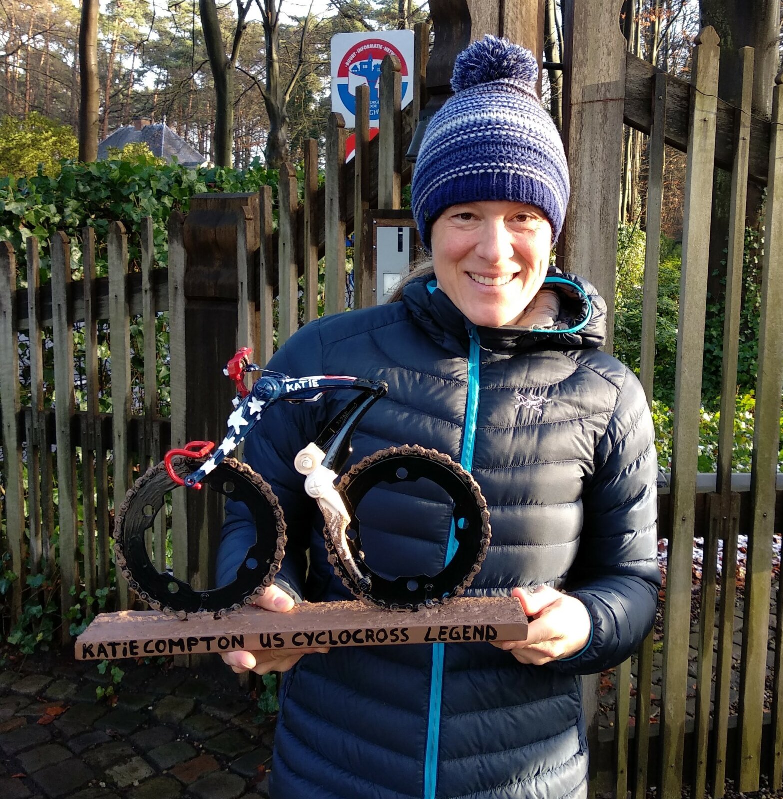 15 Times USA National Cyclo Cross Champion Katie Compton With Cyclist USA Cyclo Cross Created By Hubert Van Soest