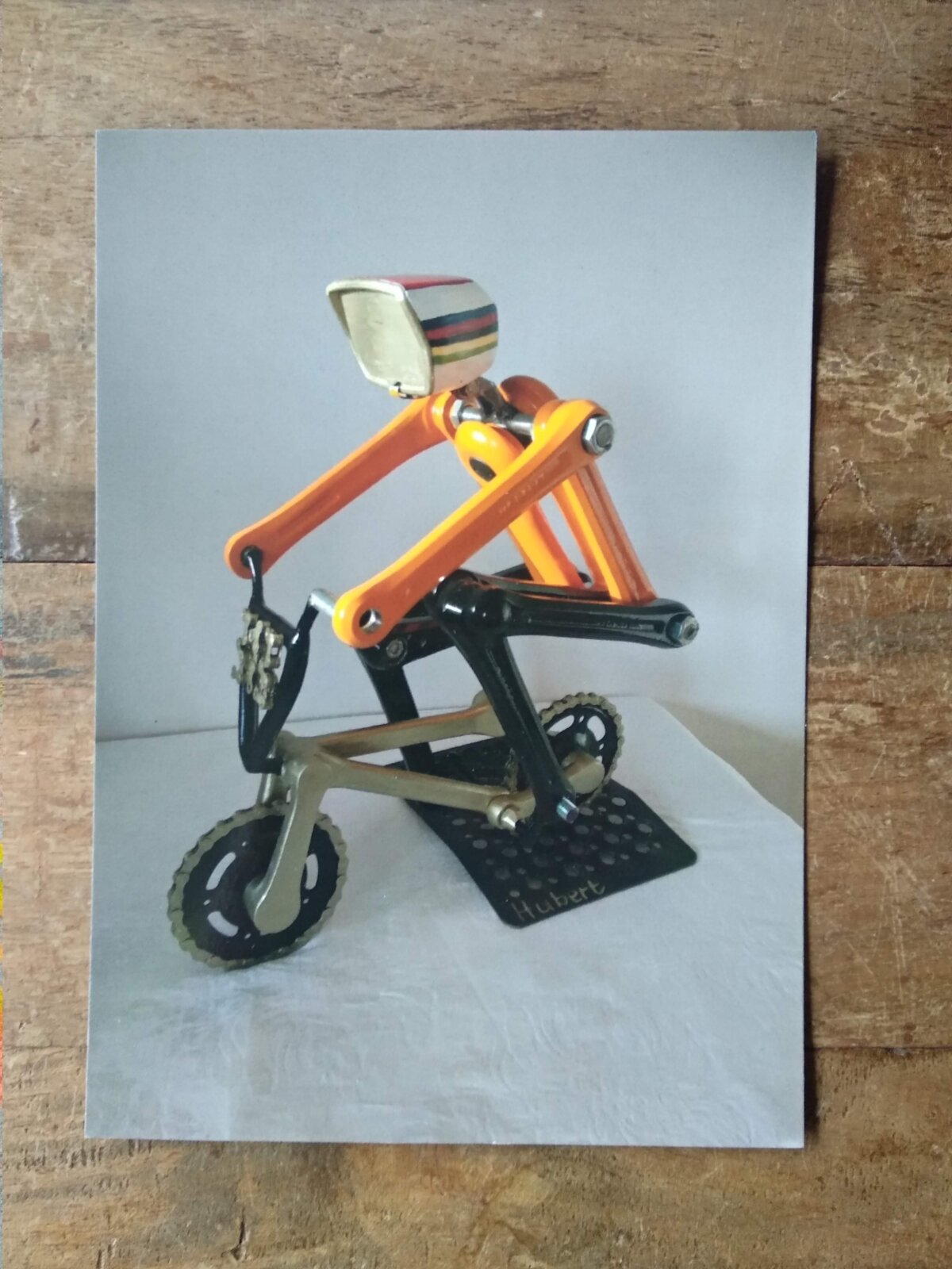 Fietskunst Ansichtkaart Sculptuur BMX-er 313 Niek Kimmann Gemaakt Door Hubert Van Soest
