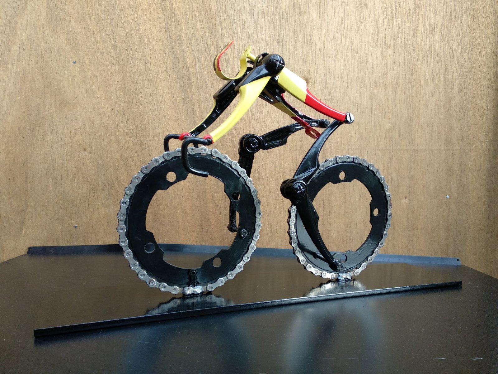 Fietskunstwerk Cyclist Belgisch Kampioentrui