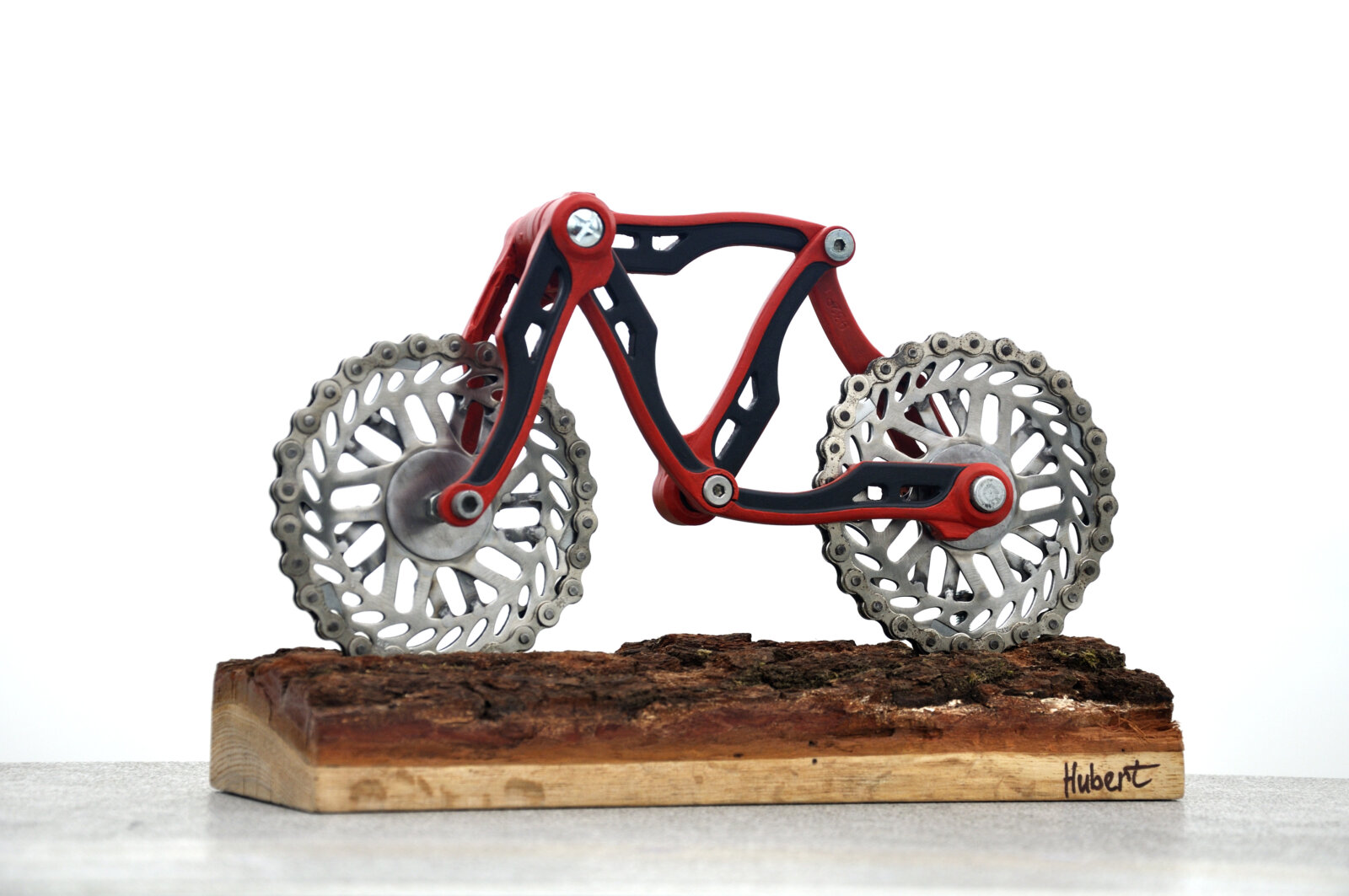 HUbert Van Soest Bicicletta Rosso Nero Bicycle Art Fiets Kunst