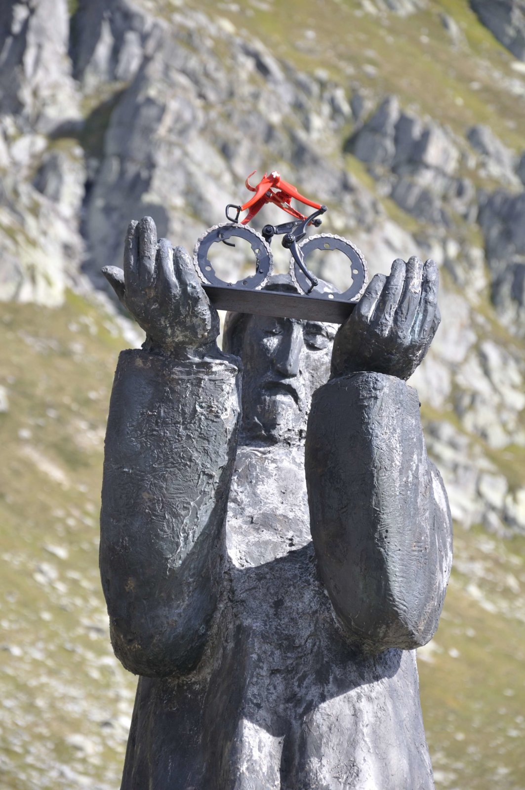 Siwss Champion Cyclist Gotthardpas Switzerland Hubert Van Soest Decreatievelink Cyclingart