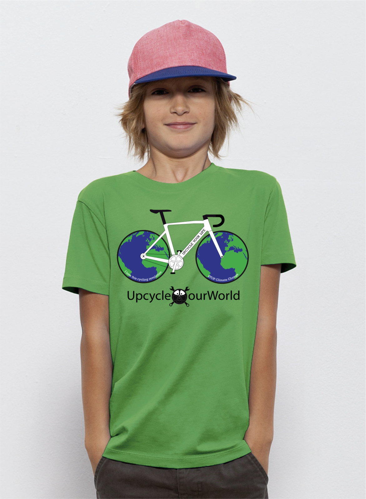 Upcycle Our World Kids T-shirt Groen