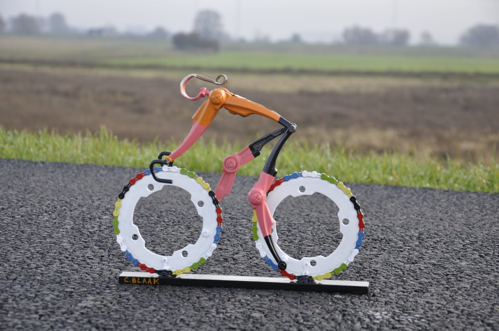 Fietskunstwerk Vallen Opstaan Demarreren Winnen Voor Chantal Blaak Created By Hubert Decreatievelink Van Soest