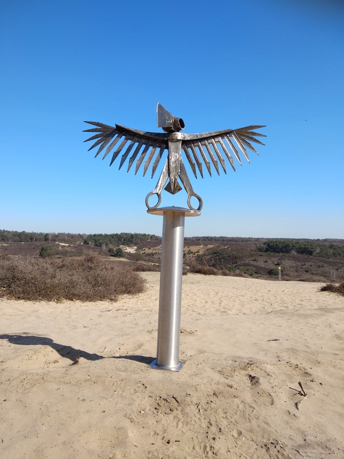 Iron Eagle Sculpture Posbank Rheden Netherlands
