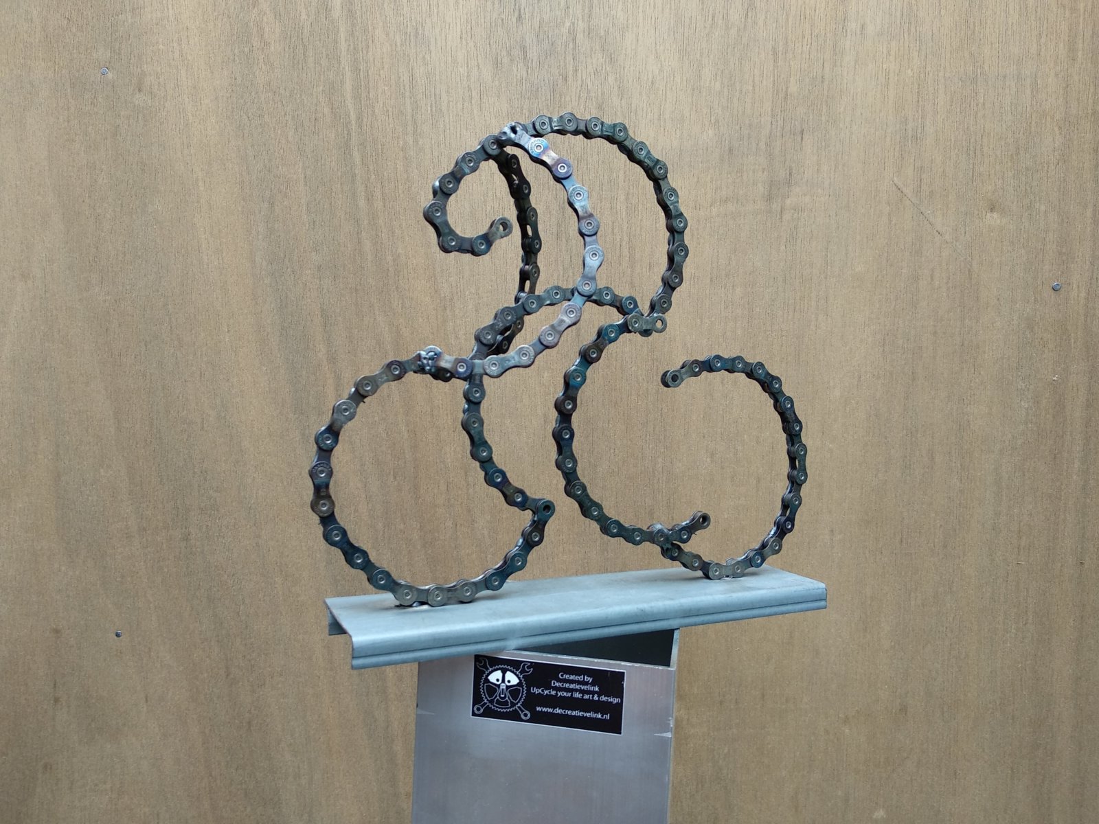 Sculptuur Fietser 3d Bicycle Art Cyclist Fietskunst Decreatievelink