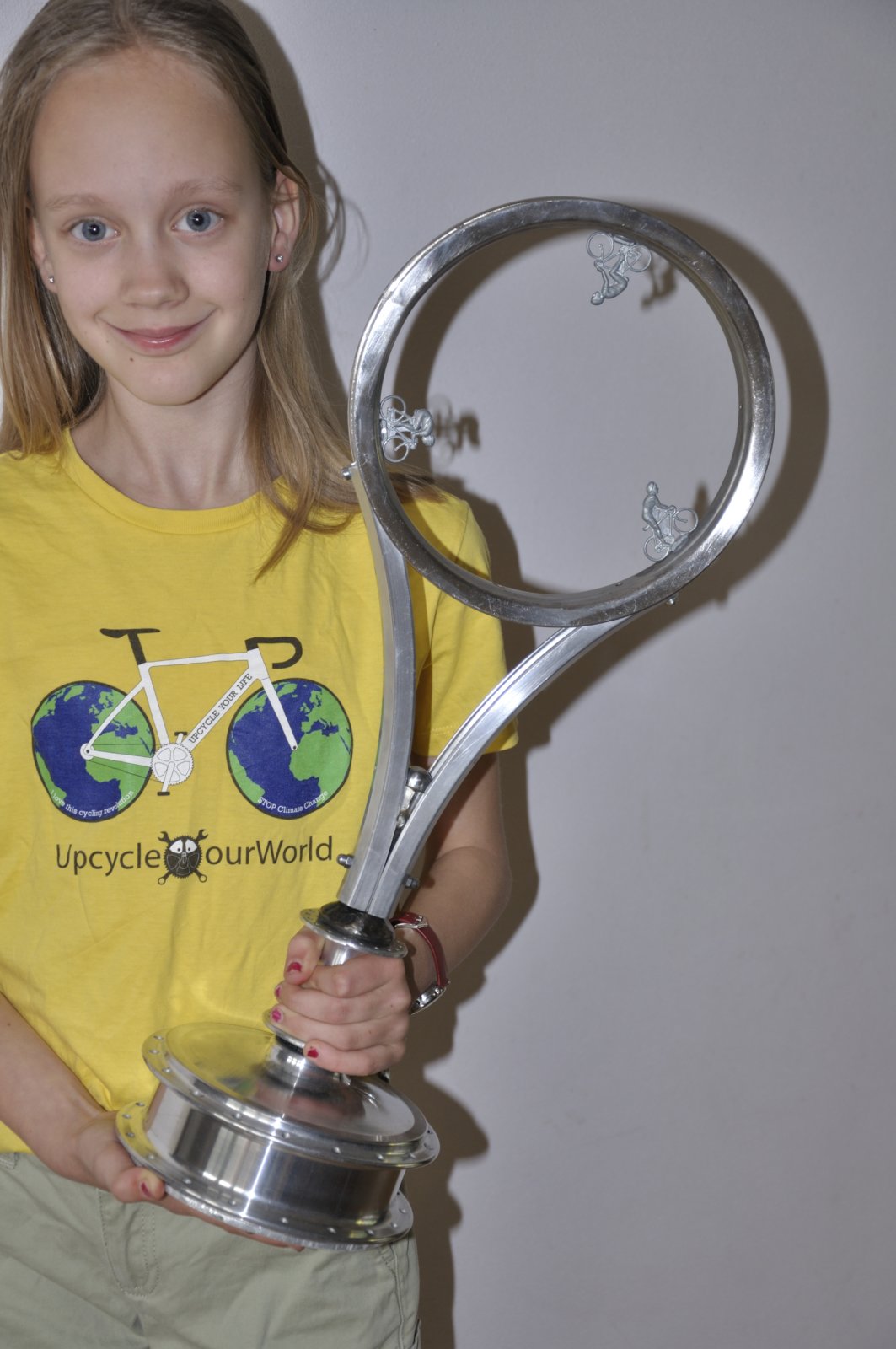 Sustainable Cycling Trophy Made By Dutch Cylingartist Hubert Van Soest