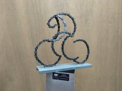 Sculptuur Fietser 3d Bicycle Art Cyclist Fietskunst Decreatievelink